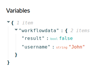 kogito swf tools workflow variables panel